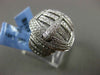 ESTATE LARGE MASSIVE 1.05CT DIAMOND 18KT WHITE GOLD MICRO PAVE BELT FUN RING
