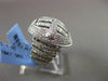 ESTATE LARGE MASSIVE 1.05CT DIAMOND 18KT WHITE GOLD MICRO PAVE BELT FUN RING