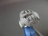 ESTATE LARGE MASSIVE 1.05CT DIAMOND 18KT WHITE GOLD MICRO PAVE BELT FUN RING
