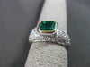 ESTATE LARGE 2.52CT DIAMOND & EMERALD PLATINUM & 18K YELLOW GOLD ENGAGEMENT RING