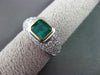 ESTATE LARGE 2.52CT DIAMOND & EMERALD PLATINUM & 18K YELLOW GOLD ENGAGEMENT RING