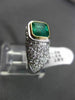 ESTATE LARGE 2.52CT DIAMOND & EMERALD PLATINUM & 18K YELLOW GOLD ENGAGEMENT RING