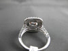 ESTATE LARGE 3.41CT DIAMOND AAA EMERALD 18K 2 TONE GOLD 3D HALO ENGAGEMENT RING