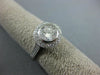 ESTATE 1.26CT DIAMOND 14K WHITE GOLD 3D CLASSIC ROUND HALO BEZAL ENGAGEMENT RING