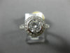ESTATE 1.26CT DIAMOND 14K WHITE GOLD 3D CLASSIC ROUND HALO BEZAL ENGAGEMENT RING