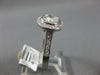 ESTATE 1.26CT DIAMOND 14K WHITE GOLD 3D CLASSIC ROUND HALO BEZAL ENGAGEMENT RING