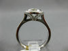 ESTATE 1.26CT DIAMOND 14K WHITE GOLD 3D CLASSIC ROUND HALO BEZAL ENGAGEMENT RING