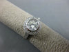 ESTATE 1.26CT DIAMOND 14K WHITE GOLD 3D CLASSIC ROUND HALO BEZAL ENGAGEMENT RING
