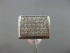 ESTATE LARGE 1.40CT DIAMOND 18KT WHITE GOLD 3D HANDCRAFTED RECTANGULAR MENS RING