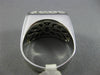 ESTATE LARGE 1.40CT DIAMOND 18KT WHITE GOLD 3D HANDCRAFTED RECTANGULAR MENS RING