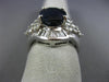 ESTATE LARGE 6.06CT DIAMOND & AAA SAPPHIRE 18KT WHITE GOLD OVAL ENGAGEMENT RING