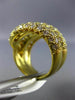 ESTATE EXTRA LARGE 3.75CT DIAMOND 14KT YELLOW GOLD 3D CRISS CROSS MULTI ROW RING