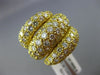 ESTATE EXTRA LARGE 3.75CT DIAMOND 14KT YELLOW GOLD 3D CRISS CROSS MULTI ROW RING