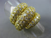 ESTATE EXTRA LARGE 3.75CT DIAMOND 14KT YELLOW GOLD 3D CRISS CROSS MULTI ROW RING