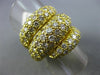 ESTATE EXTRA LARGE 3.75CT DIAMOND 14KT YELLOW GOLD 3D CRISS CROSS MULTI ROW RING