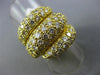 ESTATE EXTRA LARGE 3.75CT DIAMOND 14KT YELLOW GOLD 3D CRISS CROSS MULTI ROW RING