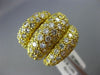 ESTATE EXTRA LARGE 3.75CT DIAMOND 14KT YELLOW GOLD 3D CRISS CROSS MULTI ROW RING