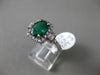 ESTATE 2.81CT DIAMOND & EMERALD 18KT WHITE GOLD MULTI SHAPE HALO ENGAGEMENT RING