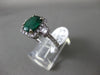 ESTATE 2.81CT DIAMOND & EMERALD 18KT WHITE GOLD MULTI SHAPE HALO ENGAGEMENT RING