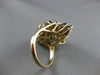 ESTATE LARGE 2.65CT DIAMOND & AAA SAPPHIRE 14K WHITE GOLD 3D FLOWER CLUSTER RING