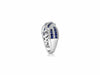 ESTATE 1.55CT DIAMOND & AAA SAPPHIRE 14KT WHITE GOLD LOVE KNOT ANNIVERSARY RING