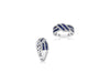 ESTATE 1.55CT DIAMOND & AAA SAPPHIRE 14KT WHITE GOLD LOVE KNOT ANNIVERSARY RING