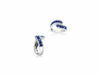 ESTATE WIDE 1.80CT DIAMOND & AAA SAPPHIRE 14K WHITE GOLD ETOILE CRISS CROSS RING