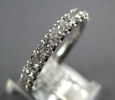 1.36CT DIAMOND 18KT WHITE GOLD 3D ROUND COMFORT FIT ETERNITY ANNIVERSARY RING