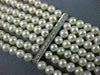 ESTATE WIDE 2.75CT DIAMOND & AAA SOUTH SEA PEARL 18KT WHITE GOLD NECKLACE #26318