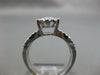 ESTATE WIDE 1.11CT DIAMOND 14KT WHITE GOLD 3D MULTI ROW ENGAGEMENT PROMISE RING