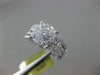 ESTATE WIDE 1.11CT DIAMOND 14KT WHITE GOLD 3D MULTI ROW ENGAGEMENT PROMISE RING