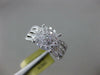 ESTATE WIDE 1.11CT DIAMOND 14KT WHITE GOLD 3D MULTI ROW ENGAGEMENT PROMISE RING