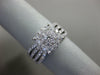 ESTATE WIDE 1.11CT DIAMOND 14KT WHITE GOLD 3D MULTI ROW ENGAGEMENT PROMISE RING