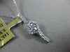 ESTATE .49CT DIAMOND 14KT WHITE GOLD 3D TWO STONE JOURNEY LOVE FLOATING PENDANT