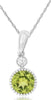 ESTATE .48CT DIAMOND & AAA PERIDOT 14KT WHITE GOLD FILIGREE FLOATING PENDANT