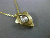 ESTATE .02CT DIAMOND 14KT WHITE & YELLOW GOLD 3D TEAR DROP ANCHOR PENDANT #22166