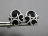 LARGE .60CT DIAMOND & AAA ONYX 14K WHITE GOLD CIRCULAR FILIGREE HANGING EARRINGS