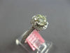 ESTATE 1.05CT DIAMOND 18K WHITE GOLD ROUND SOLITAIRE STAR FLOWER ENGAGAMENT RING