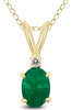 .71CT DIAMOND & AAA EMERALD 14KT YELLOW GOLD 3D OVAL & ROUND FLOATING PENDANT