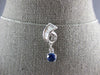 ESTATE 2.05CT DIAMOND & AAA SAPPHIRE 14KT WHITE GOLD SOLITAIRE FLOATING PENDANT