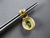 2.51CT DIAMOND & AAA PERIDOT 14KT YELLOW GOLD OVAL & ROUND HALO HANGING EARRINGS