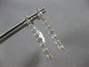 LARGE 1.0CT DIAMOND 14KT WHITE GOLD JOURNEY BEZEL BAR SCREWBACK HANGING EARRINGS