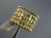WIDE .41CT DIAMOND 14KT YELLOW GOLD MULTI ROW MULTI BAR 3/4 ETERNITY LOVE RING