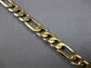 ESTATE LONG 14KT YELLOW GOLD 3D CLASSIC SOLID 7.5MM FIGARO MENS BRACELET