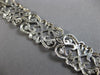 ESTATE WIDE 1.23CT DIAMOND 14KT WHITE GOLD MULTI HEART FILIGREE TENNIS BRACELET