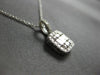 .31CT DIAMOND 18KT WHITE GOLD ROUND & BAGUETTE SQUARE INVISIBLE FLOATING PENDANT
