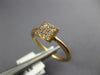 ESTATE .13CT DIAMOND 18KT ROSE GOLD 3D SQUARE PAVE BEZEL FRIENDSHIP LOVE RING