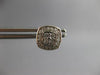 .34CT DIAMOND 14KT WHITE GOLD 3D CLASSIC ROUND SQUARE GEOMETRICAL STUD EARRINGS
