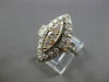 ANTIQUE LARGE .70CT DIAMOND 18KT WHITE GOLD MARQUISE SHAPE 3 STONE RING #28126