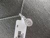 ESTATE .27CT DIAMOND 14KT WHITE GOLD CLASSIC ROUND CLUSTER OVAL FLOATING PENDANT